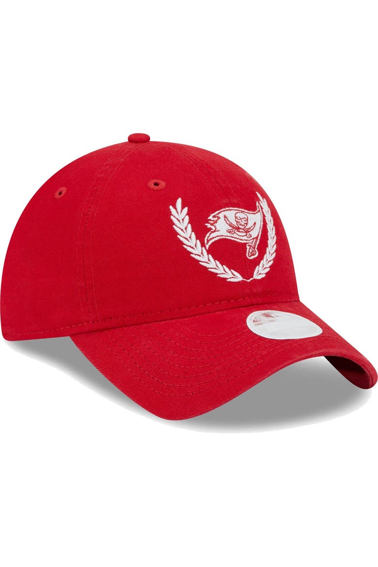 Women's New Era Red Tampa Bay Buccaneers Leaves 9TWENTY Adjustable Hat, Alternate, color, Red