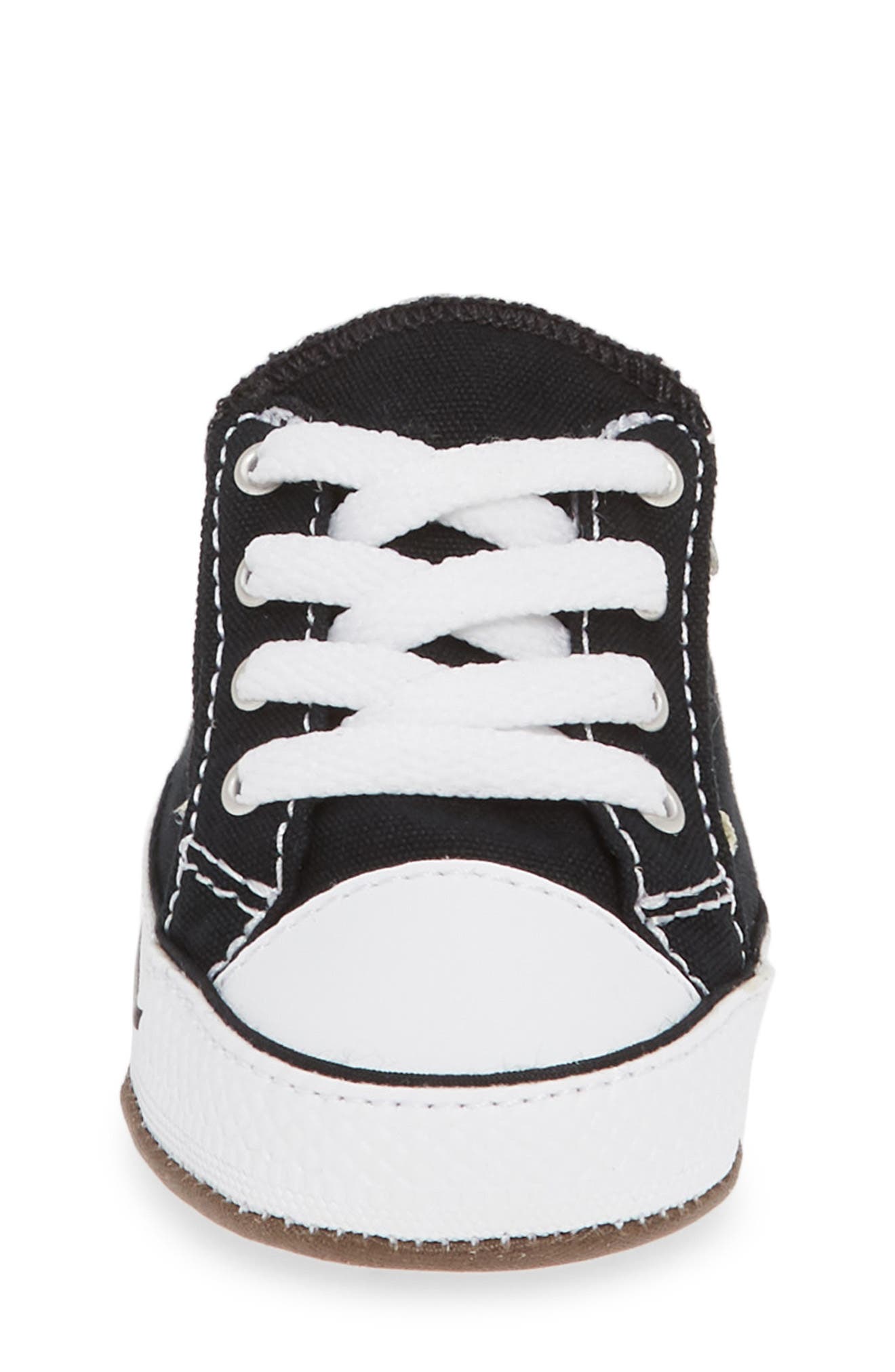 Converse Chuck Taylor<sup
®</sup
 All Star<sup
®</sup
 Cribster Canvas Crib Shoe, Alternate, color, Black/Natural Ivory/White