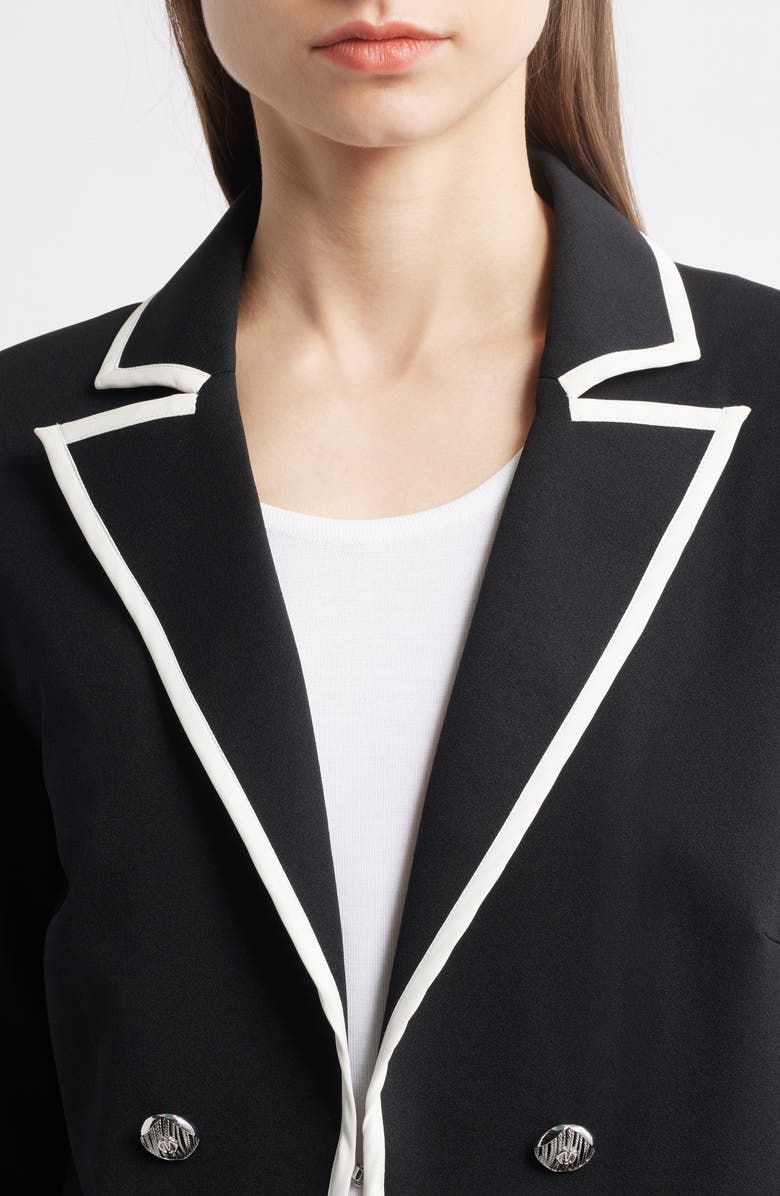 Ming Wang Heritage Fit Stretch Deco Crepe Blazer, Alternate, color,