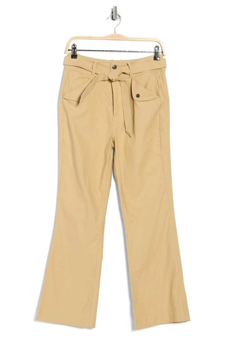 Nikki Tie Waist Pants, Alternate, color, WARM SAND