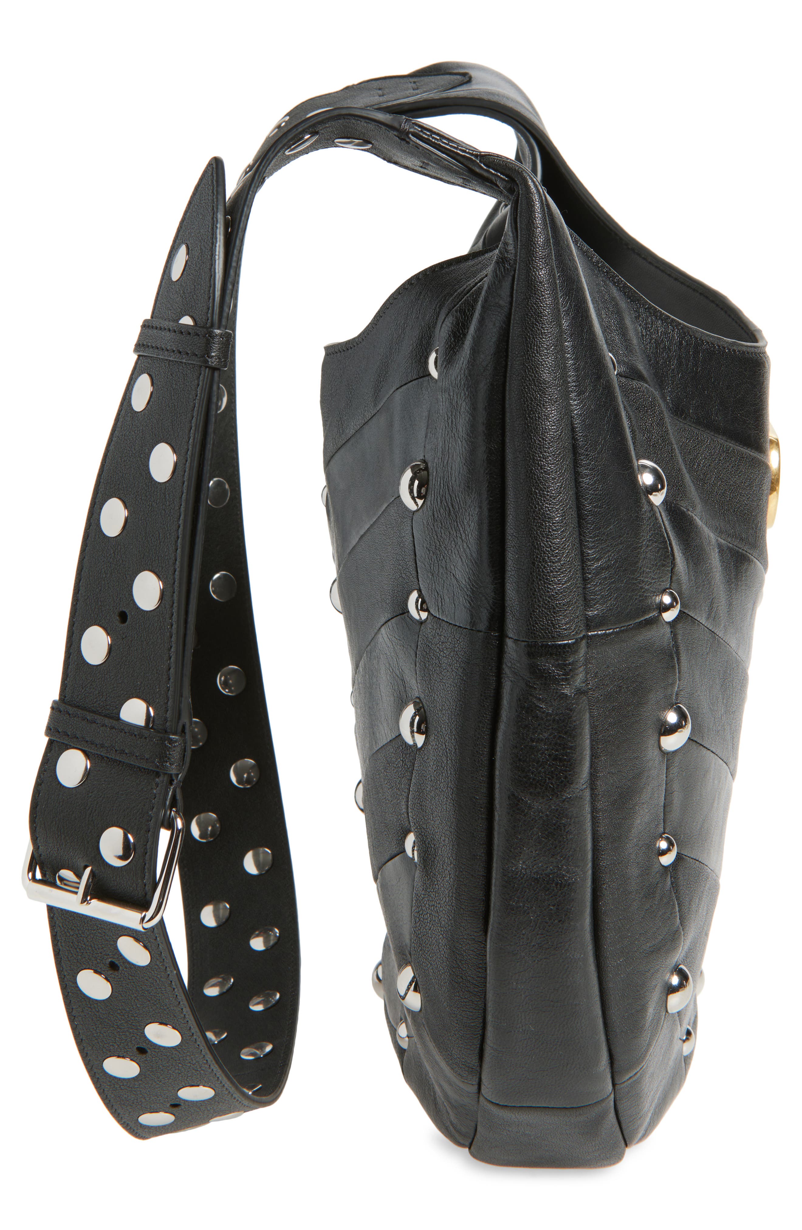 Valentino Garavani Hoboho Patchwork Leather Hobo Bag, Alternate, color, 