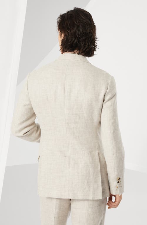 Brunello Cucinelli Linen-wool-silk Single-breasted Blazer In Yuta