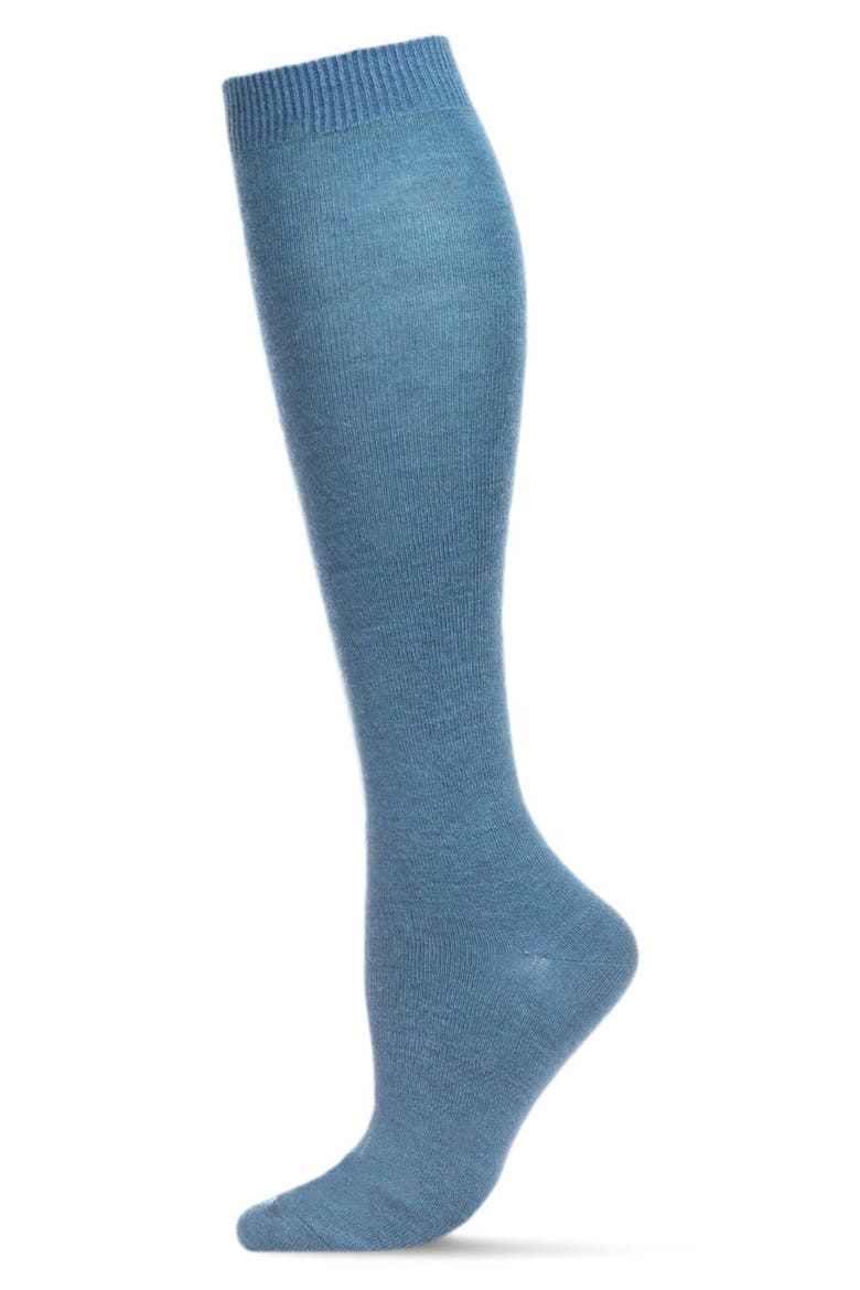 Soft Knee High Socks, Main, color, BLUE HEATHER
