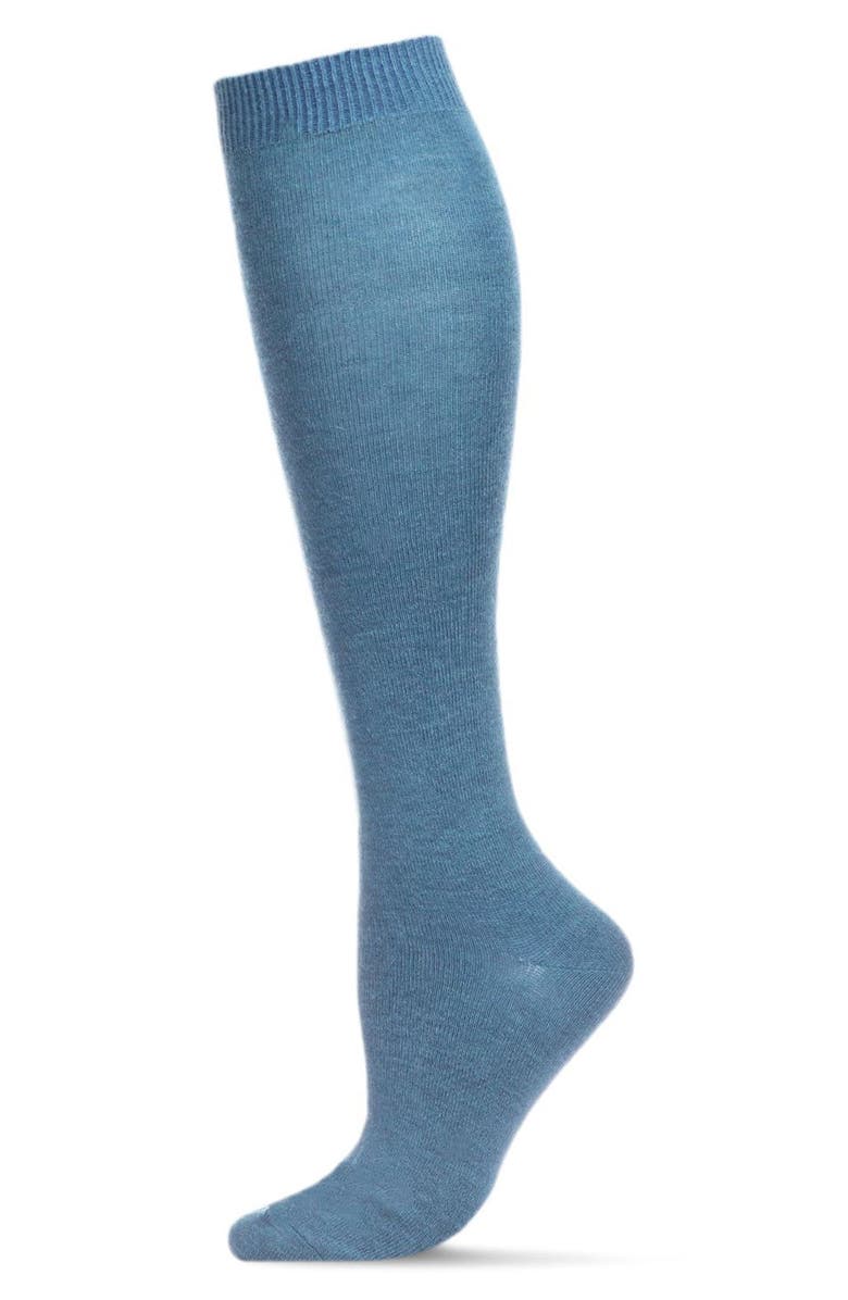 MeMoi Soft Knee High Socks, Main, color, Blue Heather