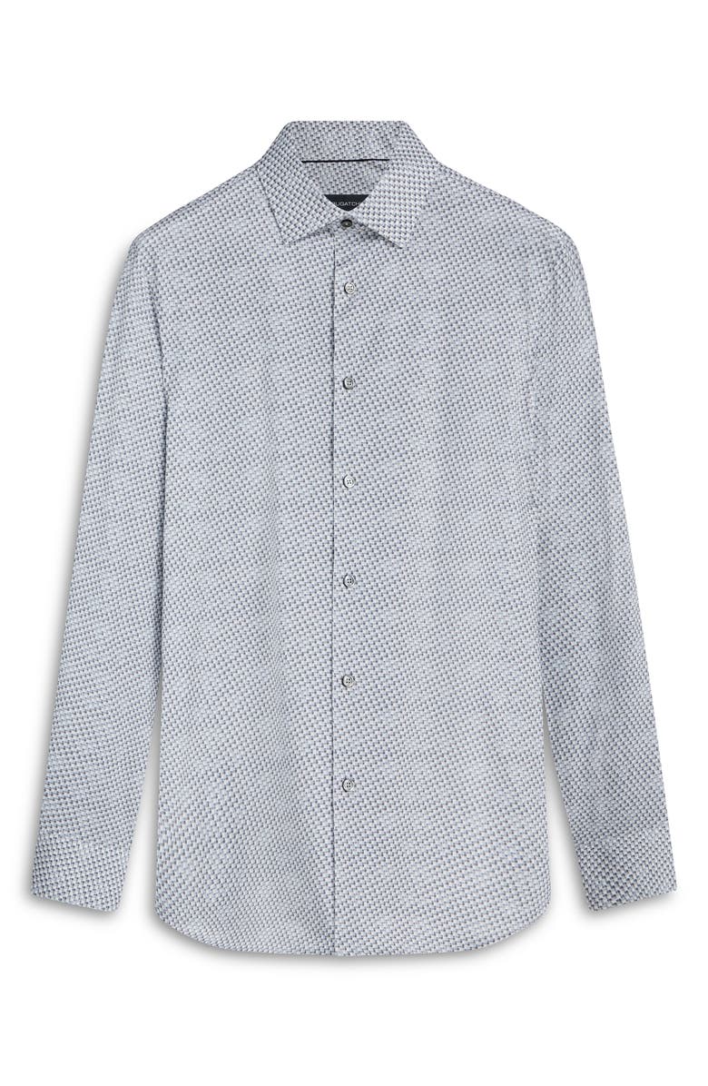 Bugatchi James OoohCotton<sup>®</sup> Mosaic Print Button-Up Shirt, Alternate, color,