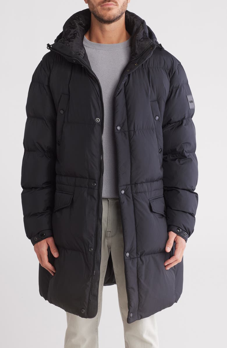BOSS Condolo Longline Hooded Puffer Jacket, Alternate, color, 