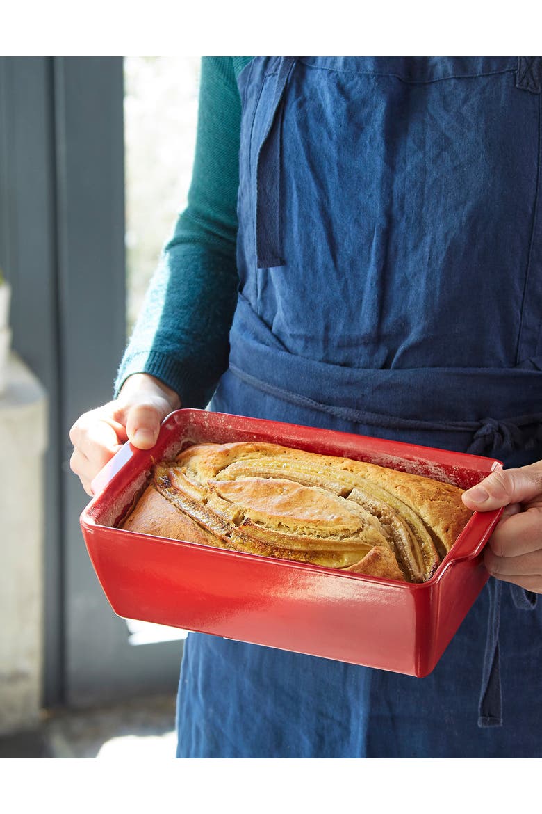 Bread Loaf Baker With Lid, Alternate, color, Burgundy