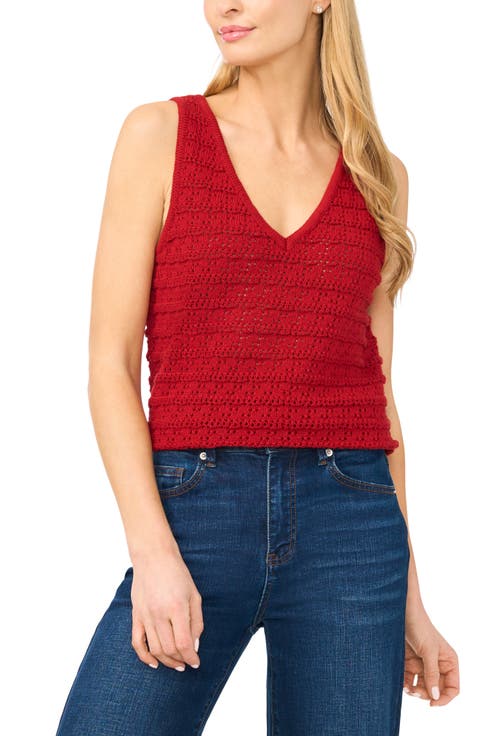 Openwork Sleeveless Sweater