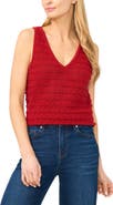 Halogen® Openwork Sleeveless Sweater