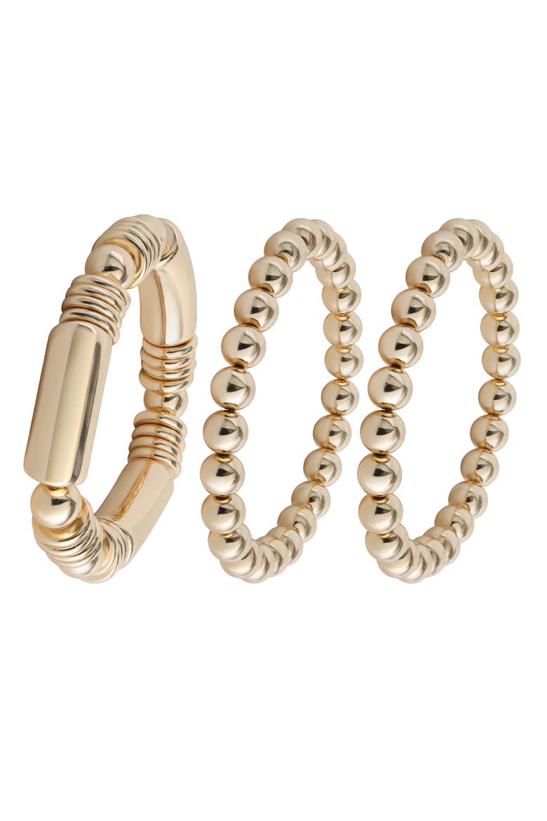 Women's 3-Piece Bracelet Set, Gold-Tone Plated Fashion Jewelry Multipack, Main, color, Gold-Tone