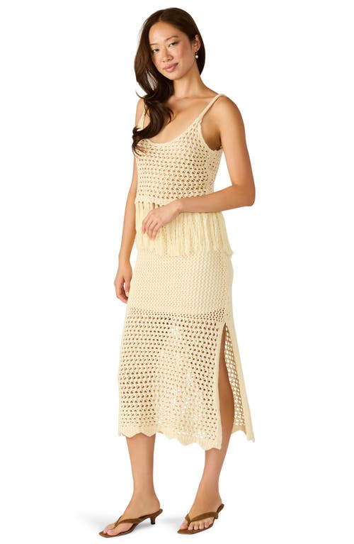 Steve Madden Tiffani Open Stitch Midi Skirt In Brown