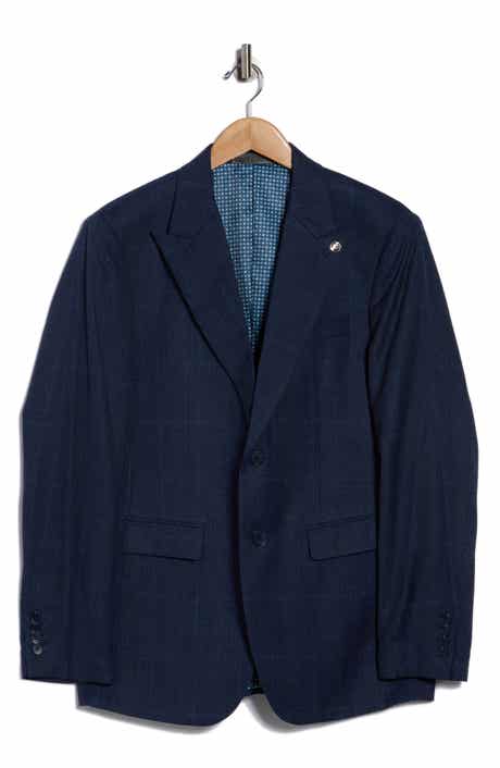 T.R. PREMIUM Slim Fit Plaid Stretch Sport Coat