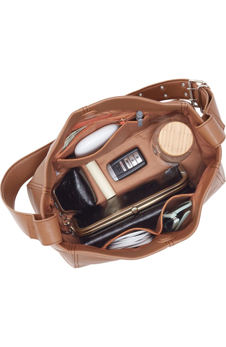 HOBO Render Leather Shoulder Bag, Alternate, color, Brown Sugar