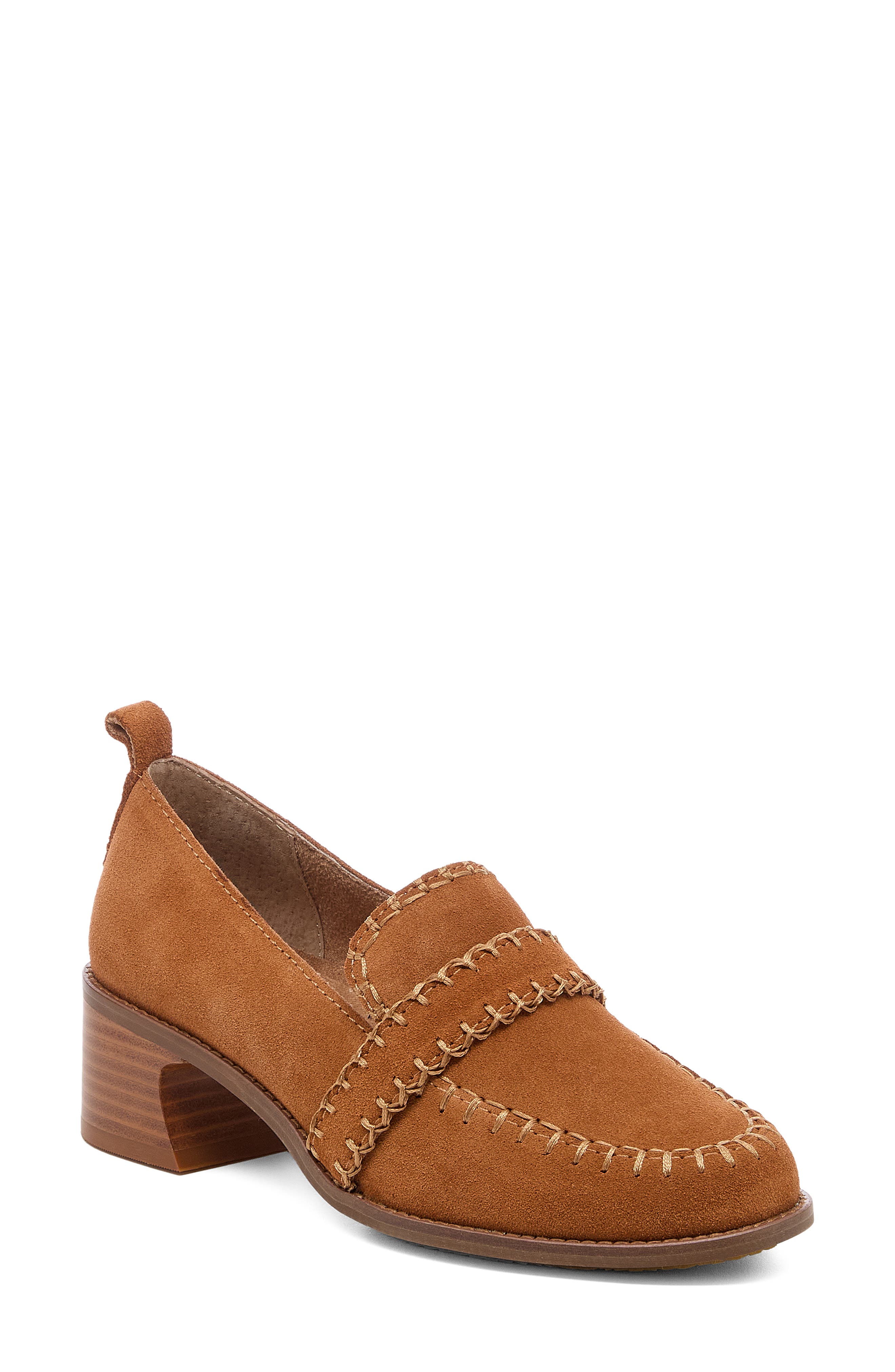 Halo Loafer Pump, Main, color, BURNT COGNAC