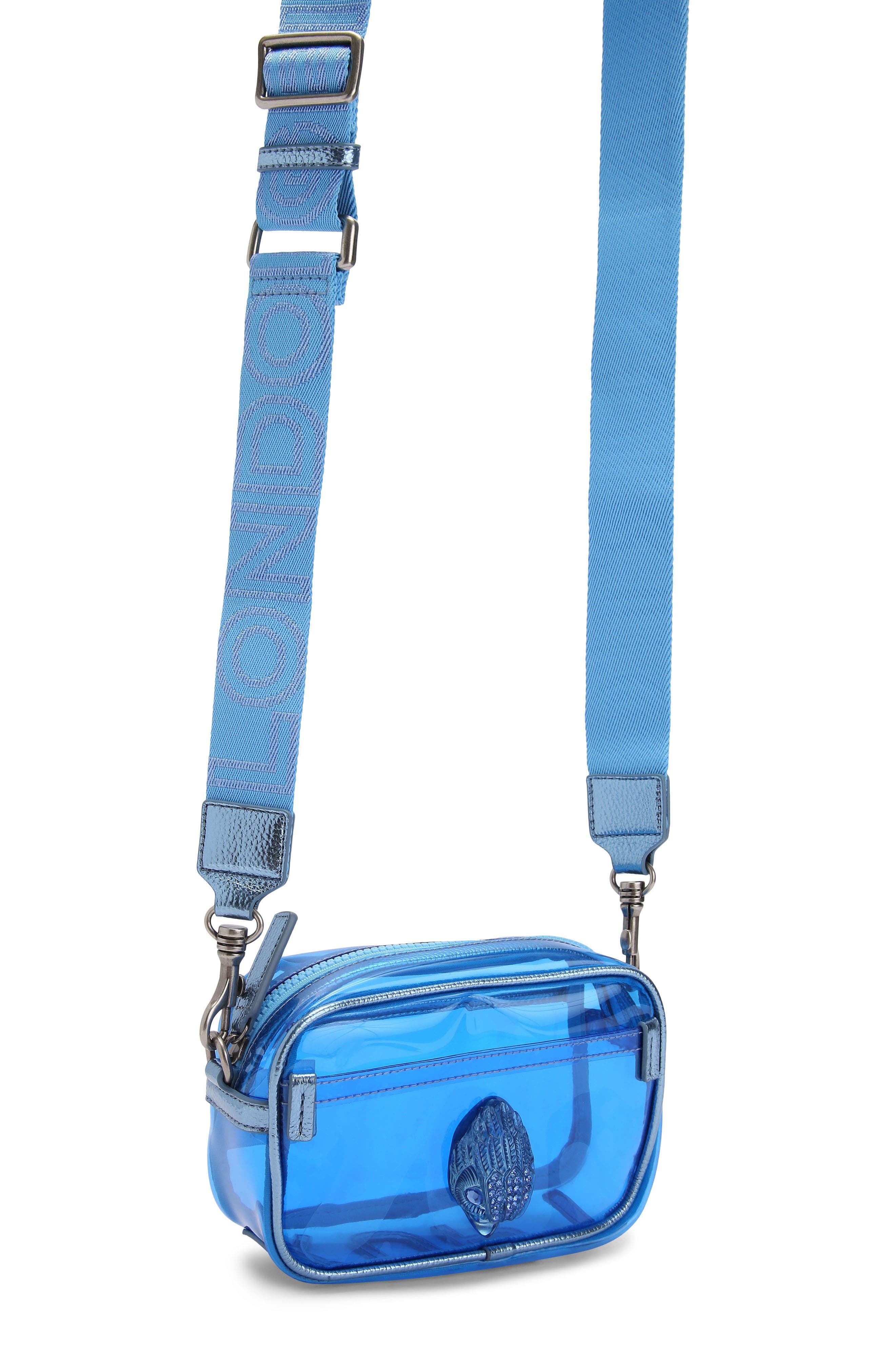 Kurt Geiger London Kensington Vinyl Camera Bag, Alternate, color, Blue