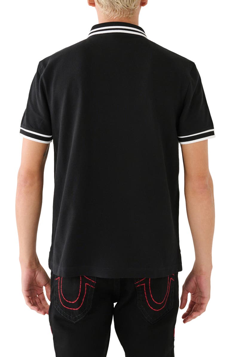 True Religion Laurel Buddha Face Cotton Polo, Alternate, color, 