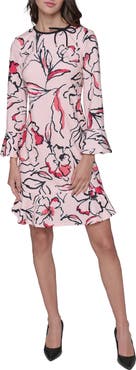 KARL LAGERFELD PARIS Scuba Crepe A-Line Dress