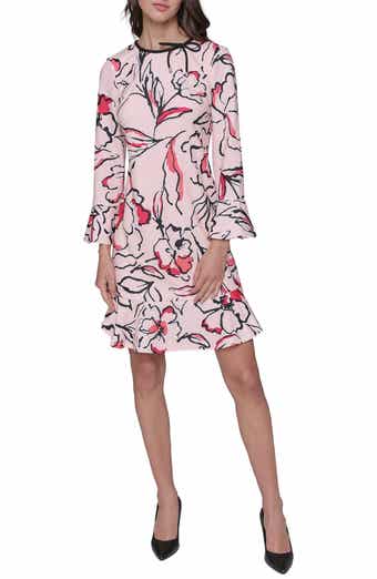 KARL LAGERFELD PARIS Scuba Crepe A-Line Dress