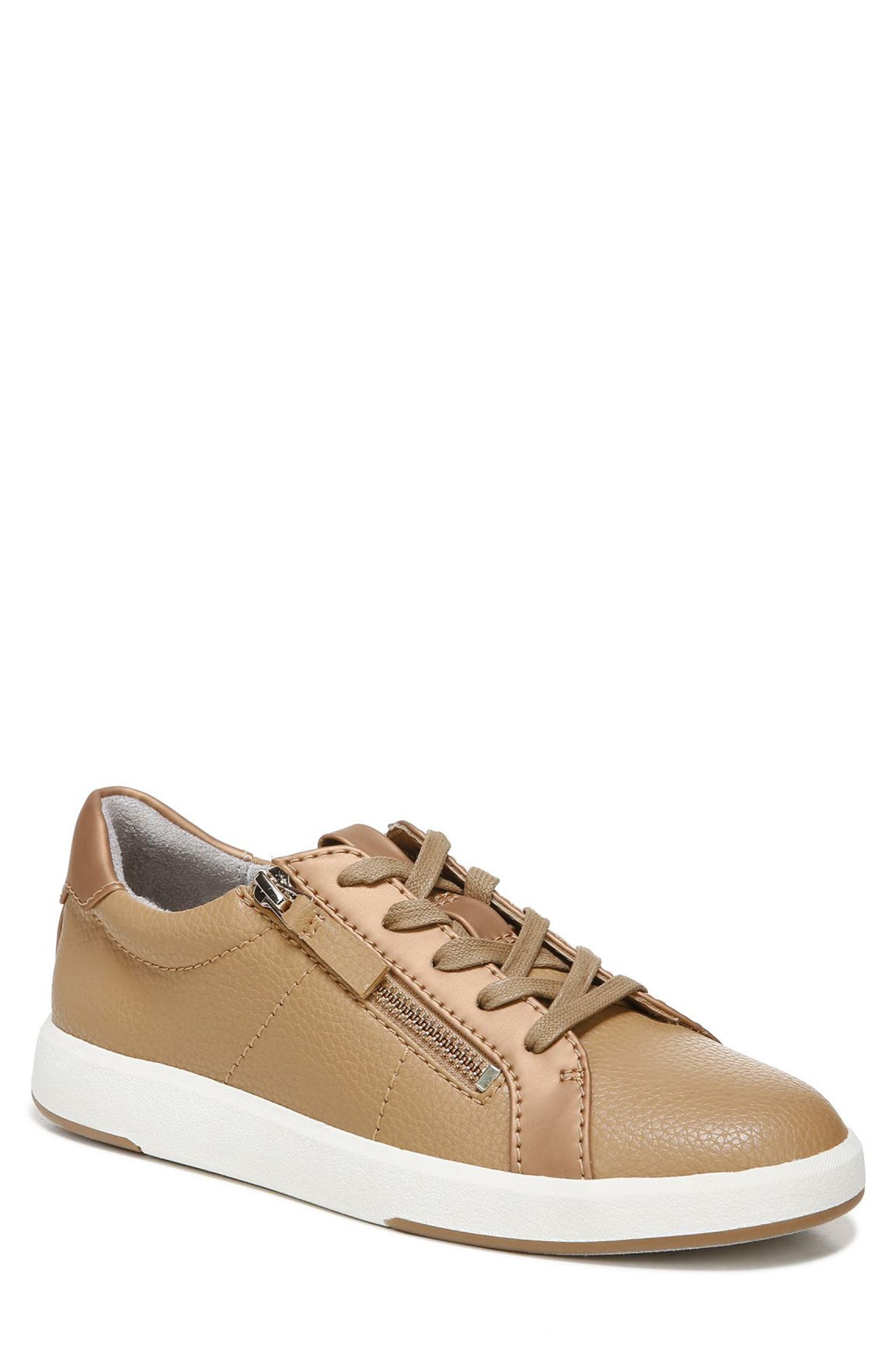 Karine Side Zip Sneaker, Main, color, BIRCHWOOD