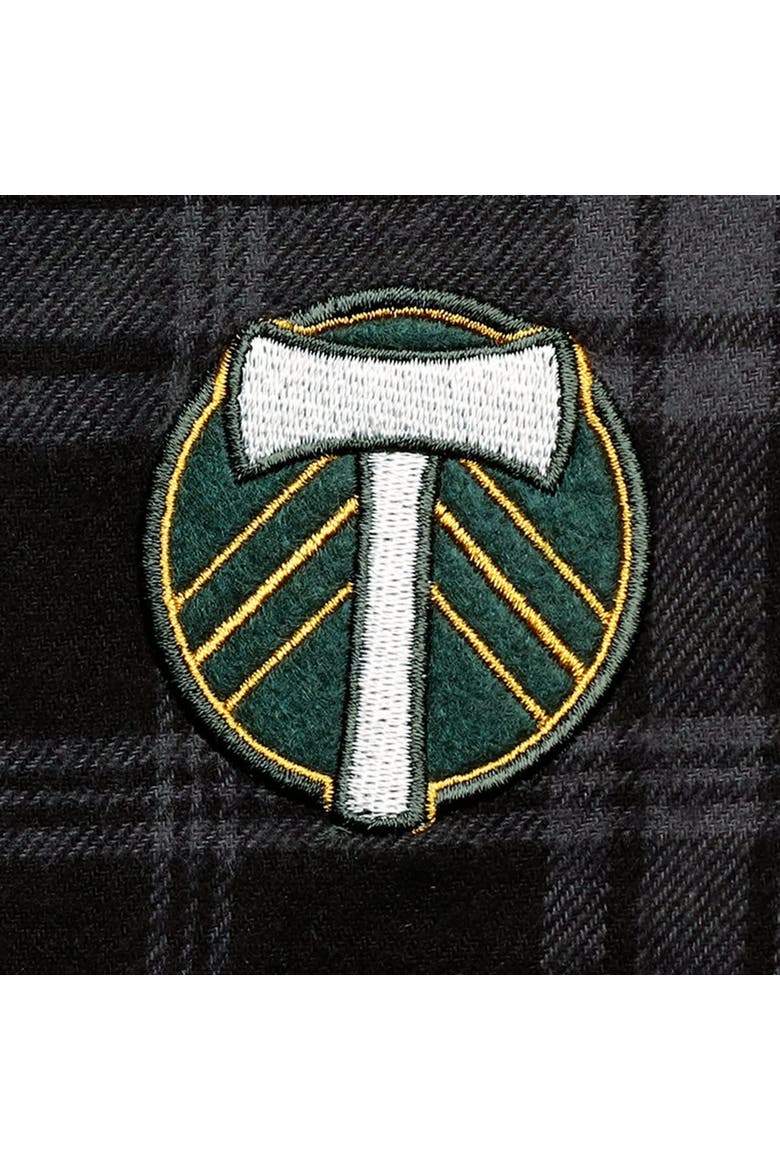Men's The Wild Collective Black Portland Timbers Buffalo Check Button-Up Shirt, Alternate, color, Black