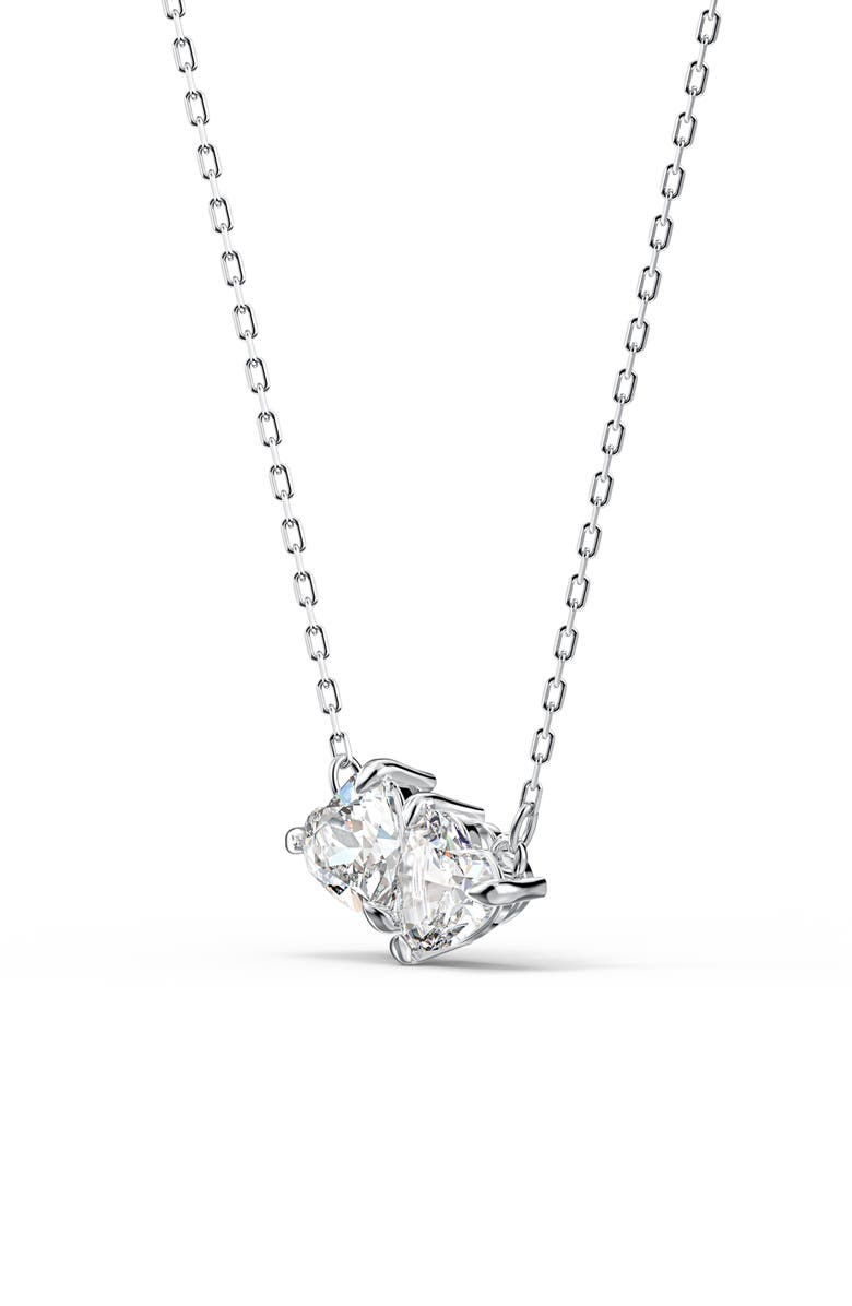 Swarovski Mesmera Crystal Hearts Pendant Necklace, Alternate, color, White