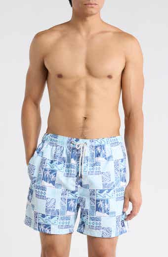 Vintage Summer Endless Print Volley Swim Trunks