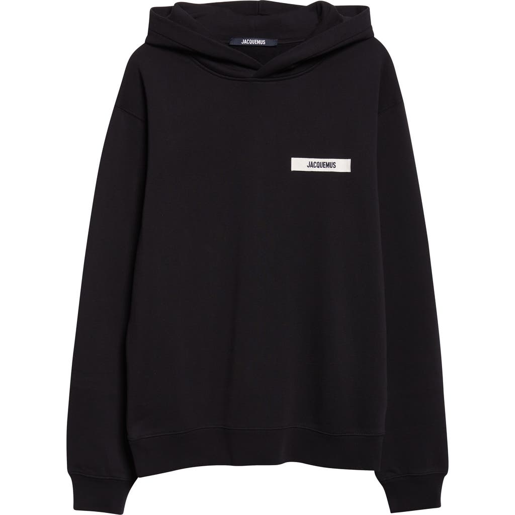 Jacquemus Men Le Hoodie Gros Grain Sweatshirt In Black