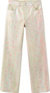 MANGO Print Foil Straight Leg Jeans