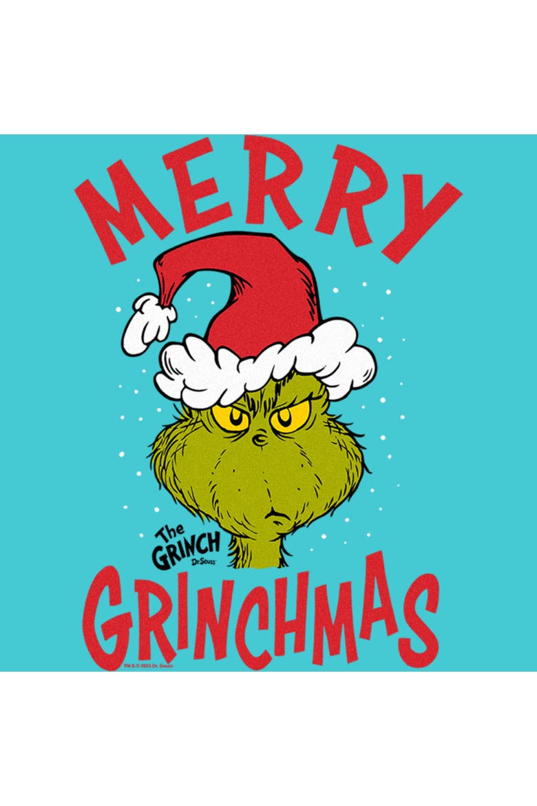 Girls' Dr. Seuss Merry Grinchmas Graphic T-Shirt, Alternate, color, Tahiti Blue
