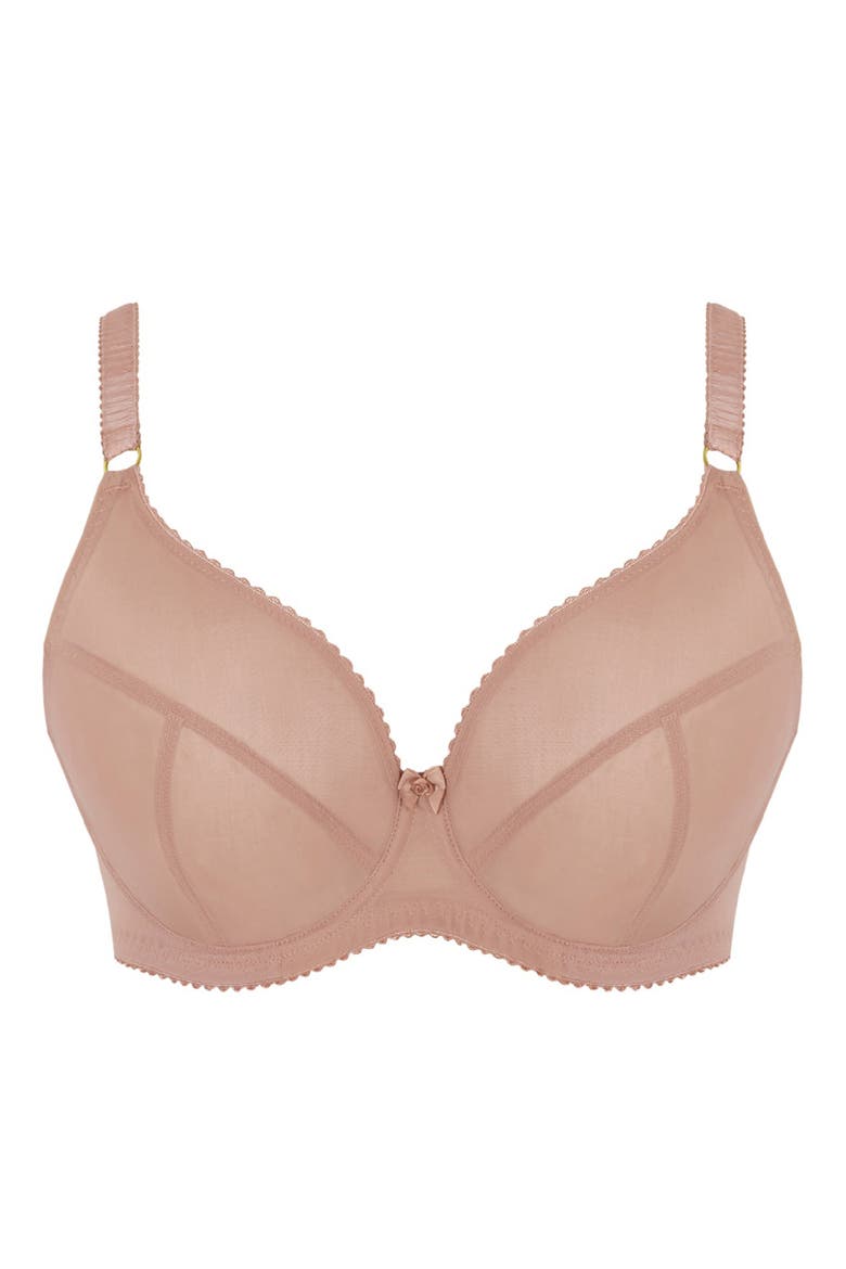 Liberty Underwire Sheer Mesh Bra, Alternate, color, MOCHA
