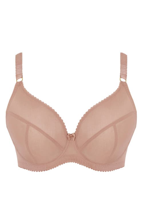 Panache Liberty Underwire Sheer Mesh Bra In Brown