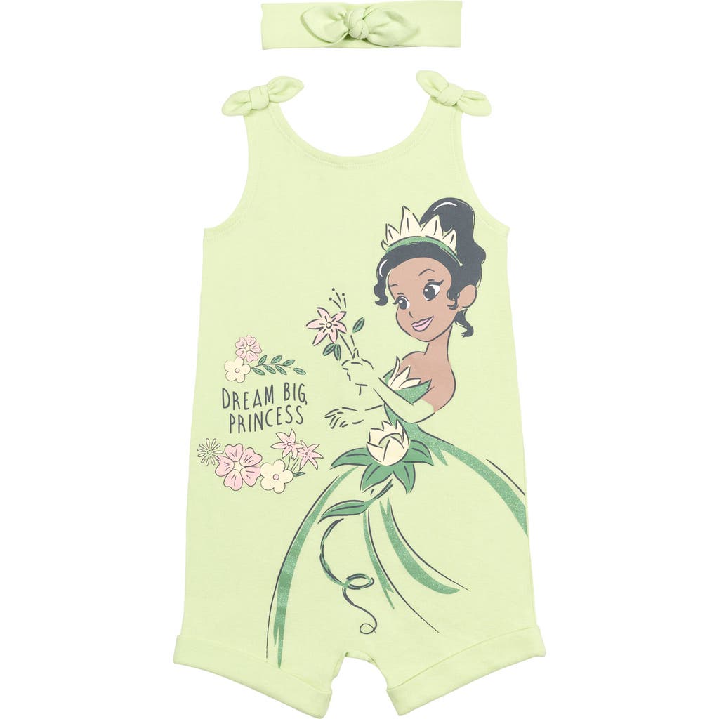 Disney Princess Sleeveless Romper Headband Set In Green