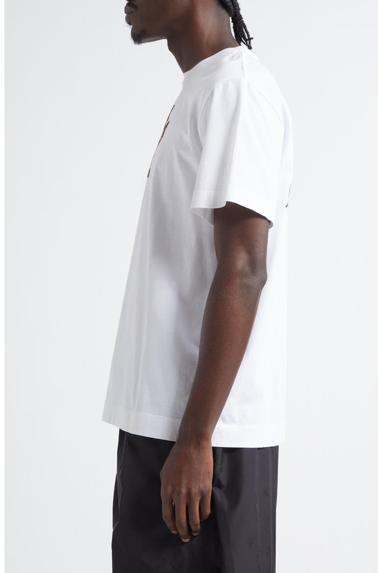 Cluster Rose Logo Graphic T-Shirt, Alternate, color, WHITE