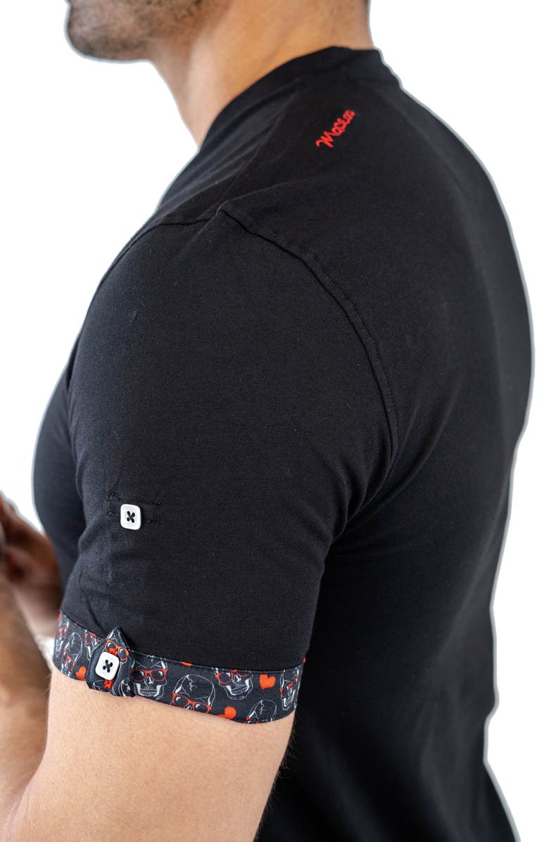 Maceoo Vivaldi V-Neck T-Shirt, Alternate, color, Black