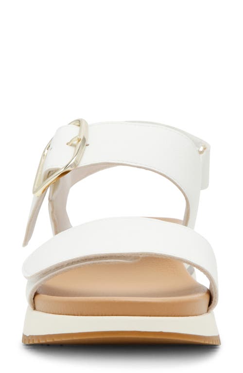 Anne Klein Evanti Ankle Strap Platform Sandal In White