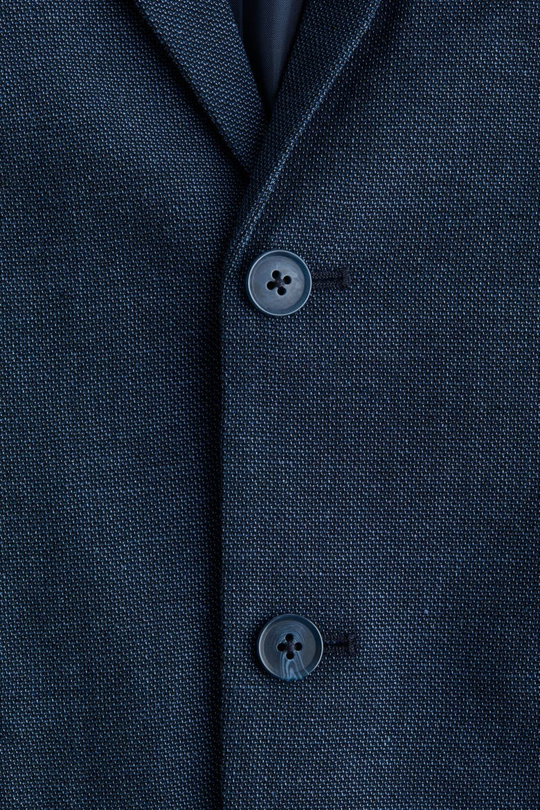 Linen-blend Jacket, Alternate, color, Navy blue