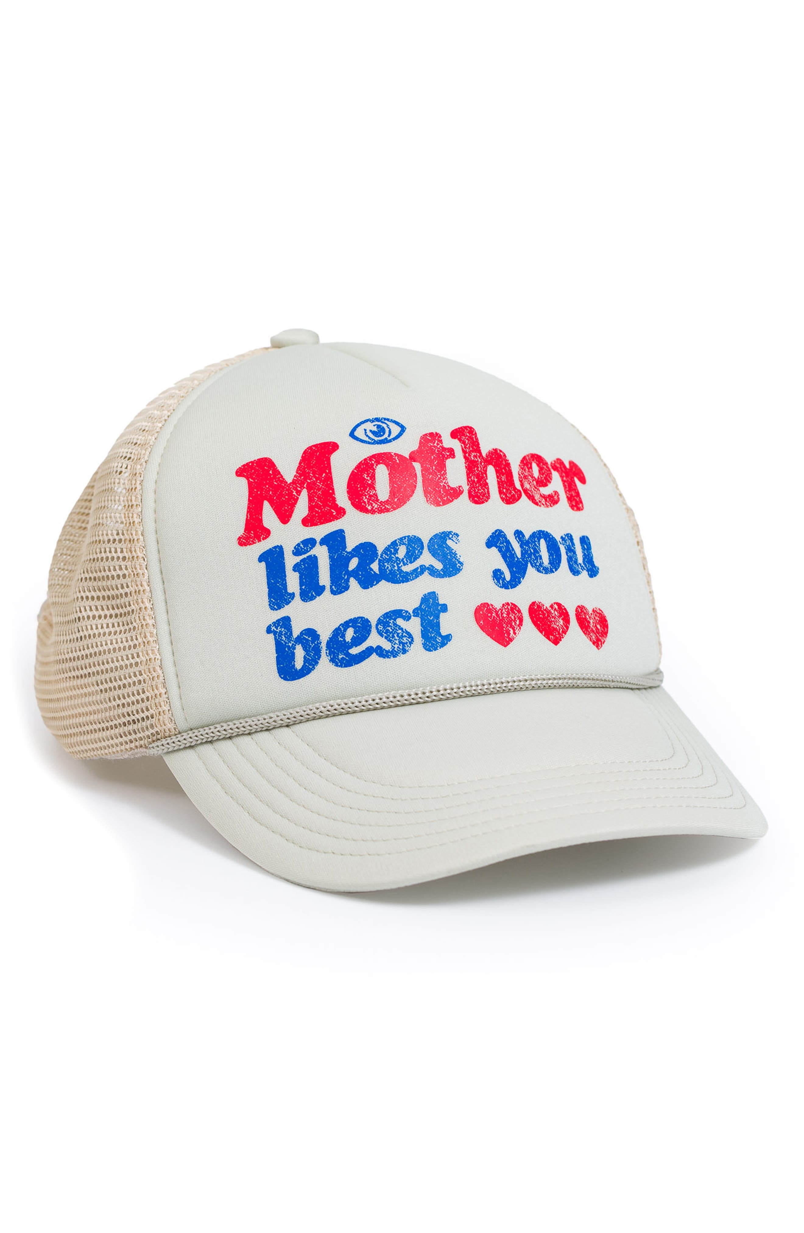 MOTHER HOMETOWN HERO BASEBALL TRUCKER HAT BLUE GREEN IVORY KNIT OG Hooey Light Blue High-Profile Trucker Hat | Crooked Horn  main image 3