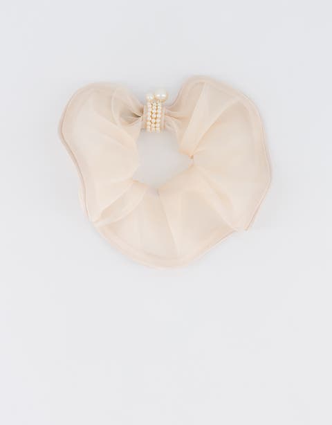 Organza silk scrunchie
