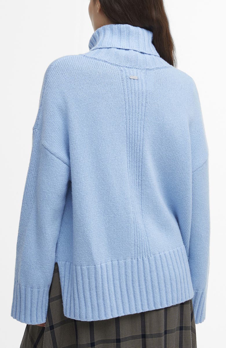 Barbour Josephine Stretch Cotton & Wool Blend Turtleneck Sweater, Alternate, color,