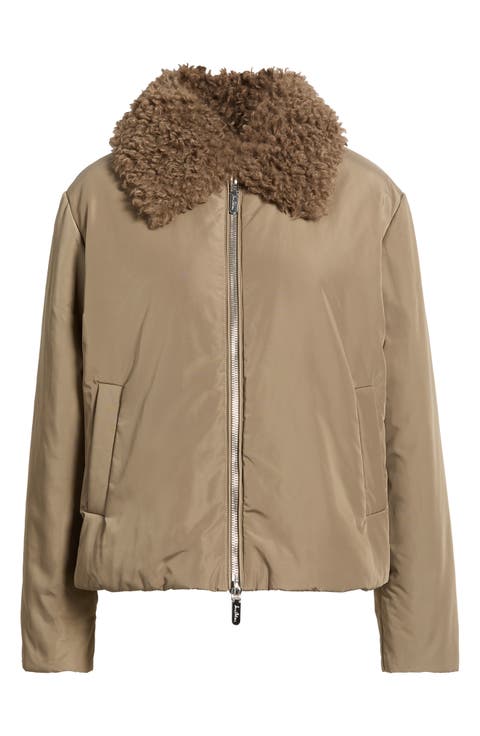 Faux Fur Collar Puffer Jacket