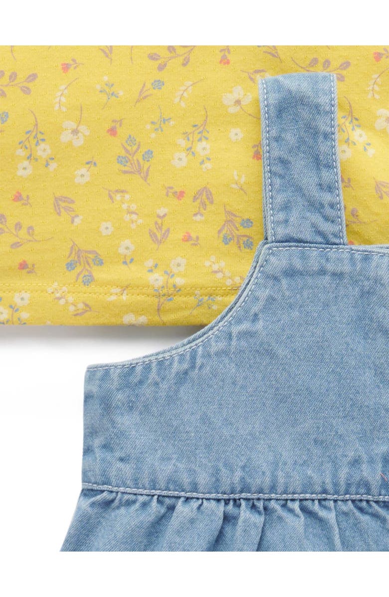 Purebaby Pocket Overall Set, Alternate, color, Faded Denim