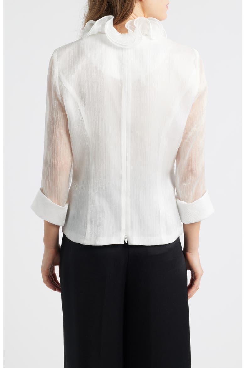 Yoryu Chiffon Ruffle Top, Alternate, color, IVORY
