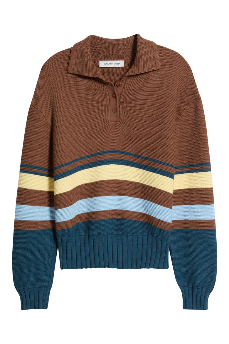 Cleo Cotton Pullover Sweater, Alternate, color, WALNUT WOOD MULTI