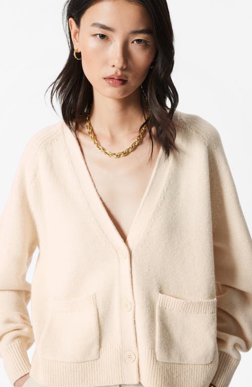 & Other Stories Patch Pocket Wool & Cotton Cardigan In Neutral