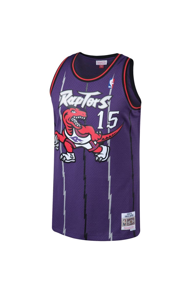 Mitchell & Ness Men's Mitchell & Ness Vince Carter Purple Toronto Raptors 1998/99 Big & Tall Hardwood Classics Swingman Jersey, Alternate, color, Purple