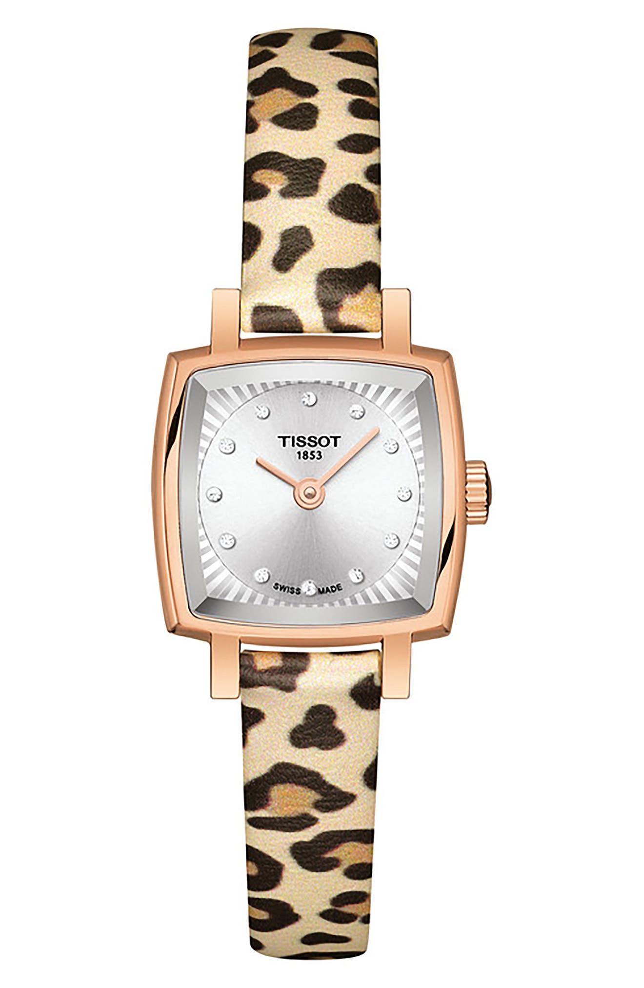 Tissot Lovely Wild Diamond Leather Strap Watch, 20mm