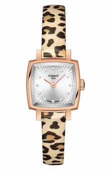 Tissot Lovely Wild Diamond Leather Strap Watch, 20mm