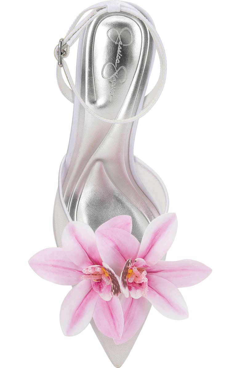 Jessica Simpson Vilyria Embellished Pointed Toe Pump, Alternate, color, Bright White