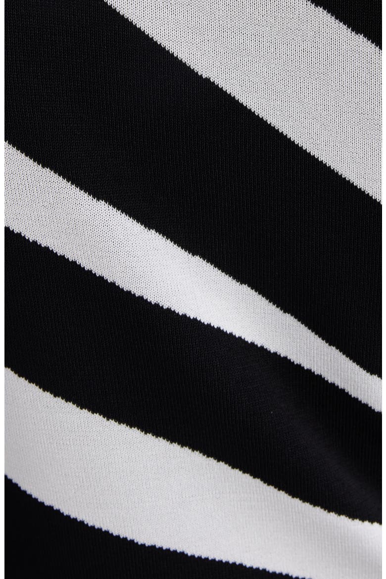 Stripe One-Shoulder Maxi Dress, Alternate, color, EAB BLACK/ WHITE