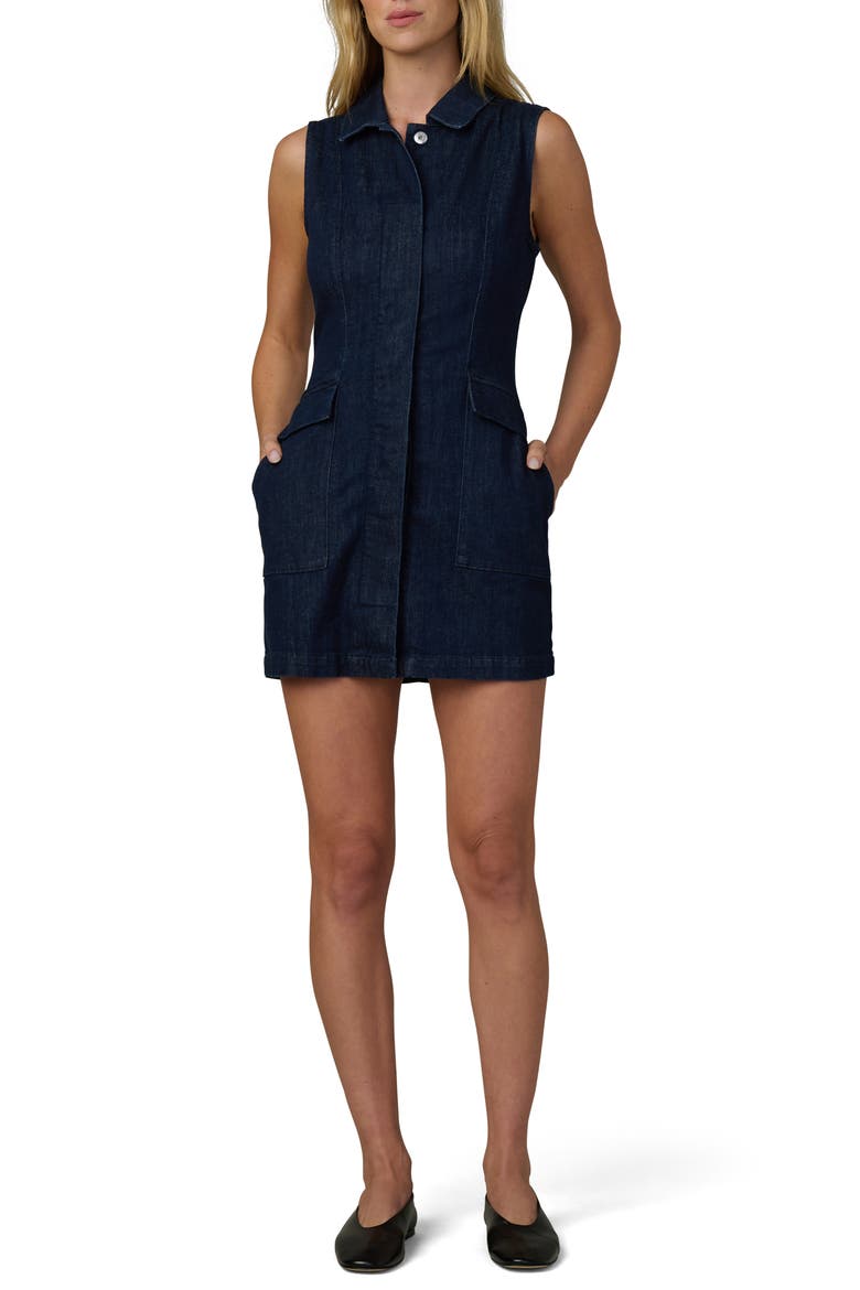 The Irina Sleeveless Denim Dress, Main, color, RINSE